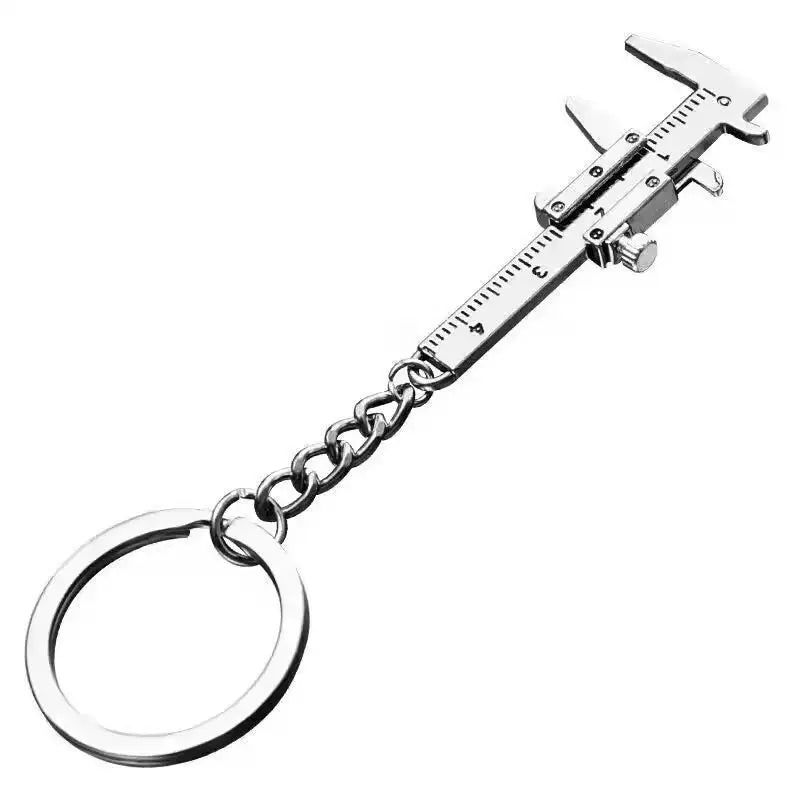 Mini Vernier Caliper Keychain – Zinc Alloy Pocket Measuring Tool