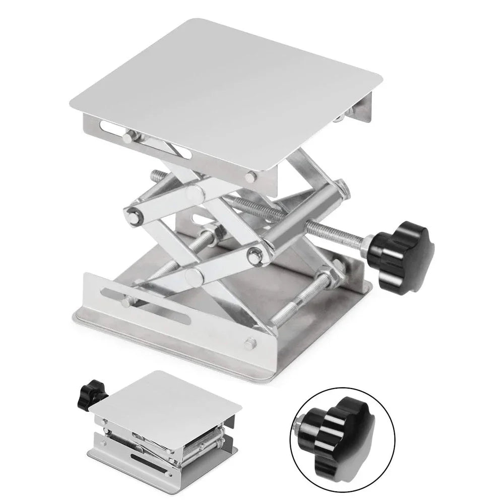 Stainless Steel Scissor Lab Jack Adjustable Height Platform Stand
