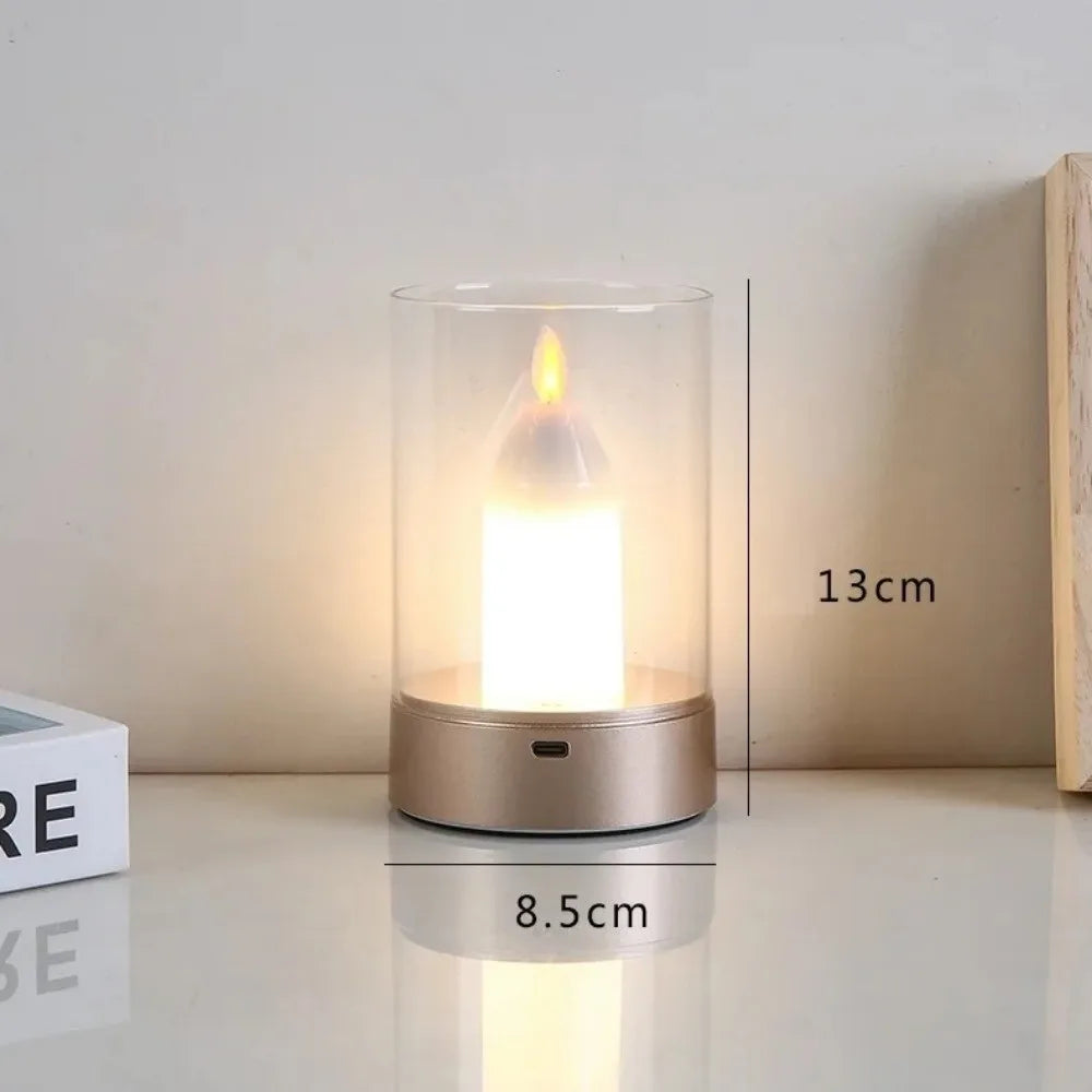 Flameless LED Candle Night Light – Dimmable Warm White Sensor