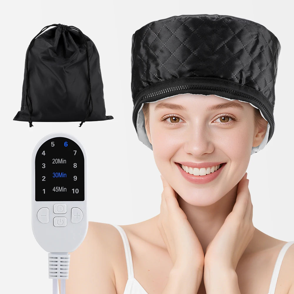 AFDEAL Electric Hair Steamer Cap – 10 Levels & 3 Timers