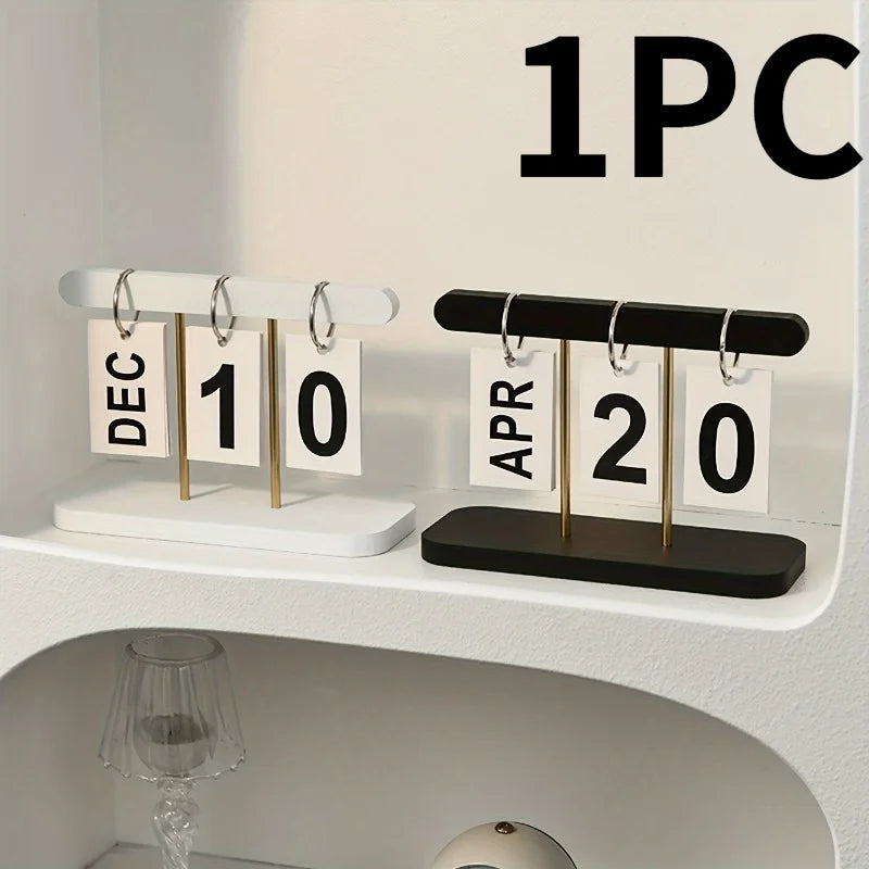 Nordic Minimalist Page-Turning Desk Calendar – English