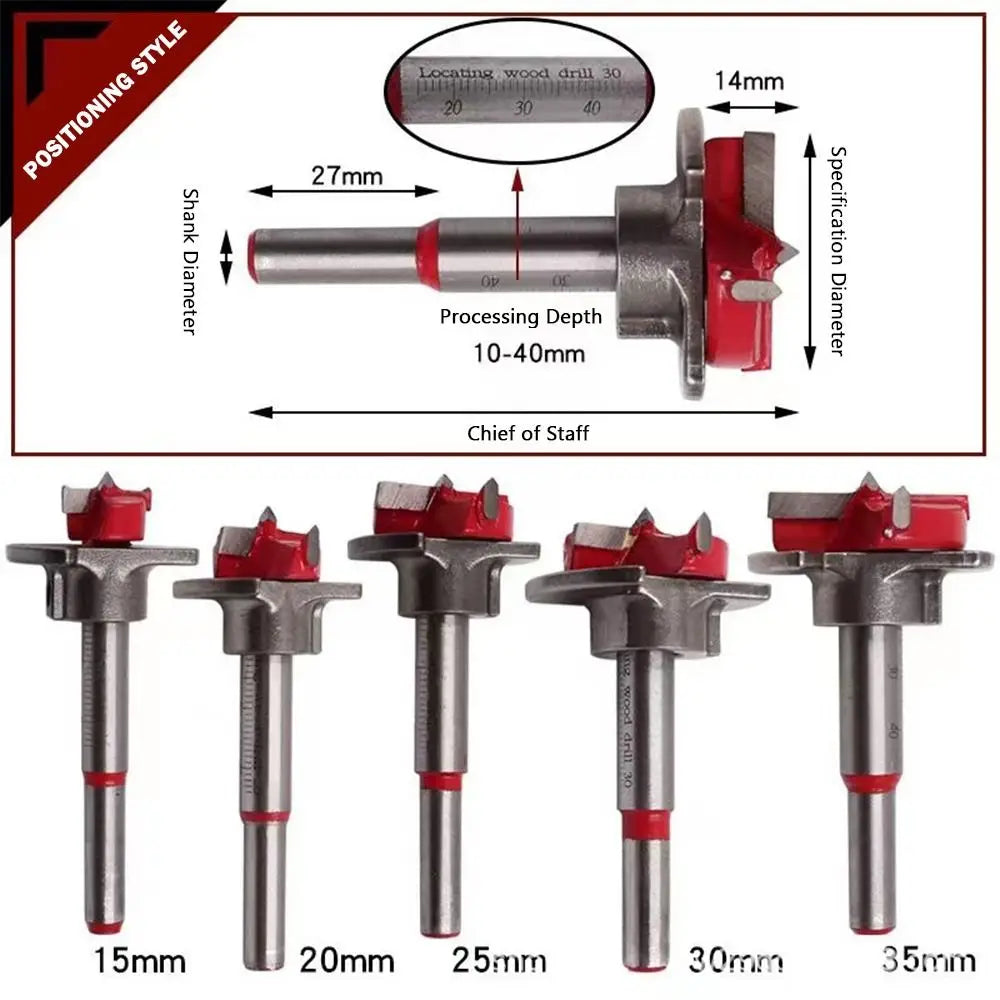 15–35mm Carbide Hole Saw Boring Bit | Wood Hinge Drill