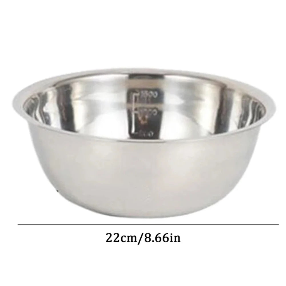 Stainless Steel Scaled Mixing Bowl 16cm 20cm 22cm | VIBE