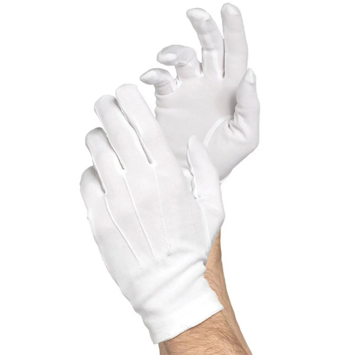 White Cotton Stretch Gloves – Formal, Costume & Parade Wear