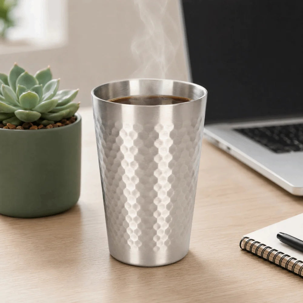 2-Pack 304 Stainless Steel Stackable Tumblers 350ml Travel Cups