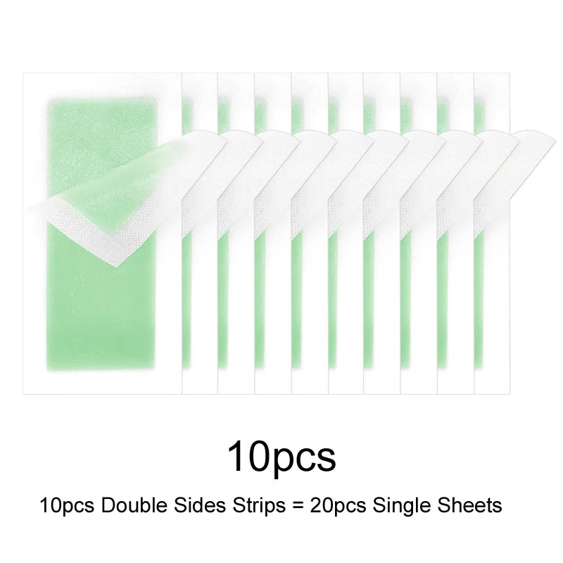 Facial Wax Strips Kit – 10 Double-Sided Sheets (20 Uses)