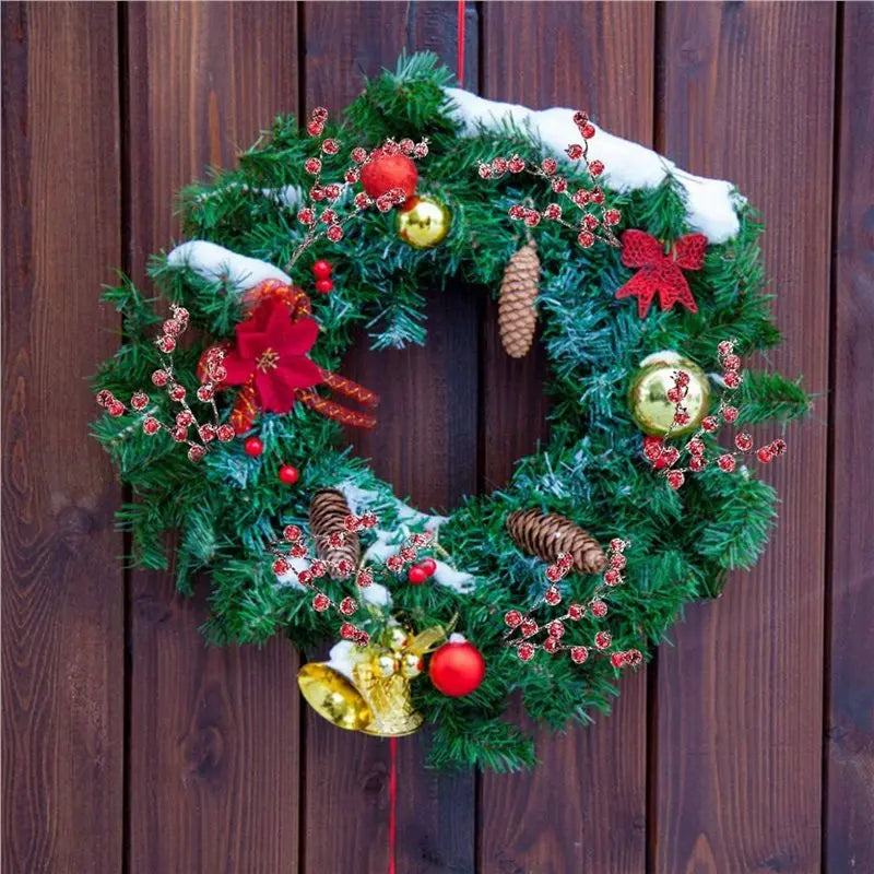 80 Pcs Artificial Red Berry Stems – Christmas & Holiday Decor Picks