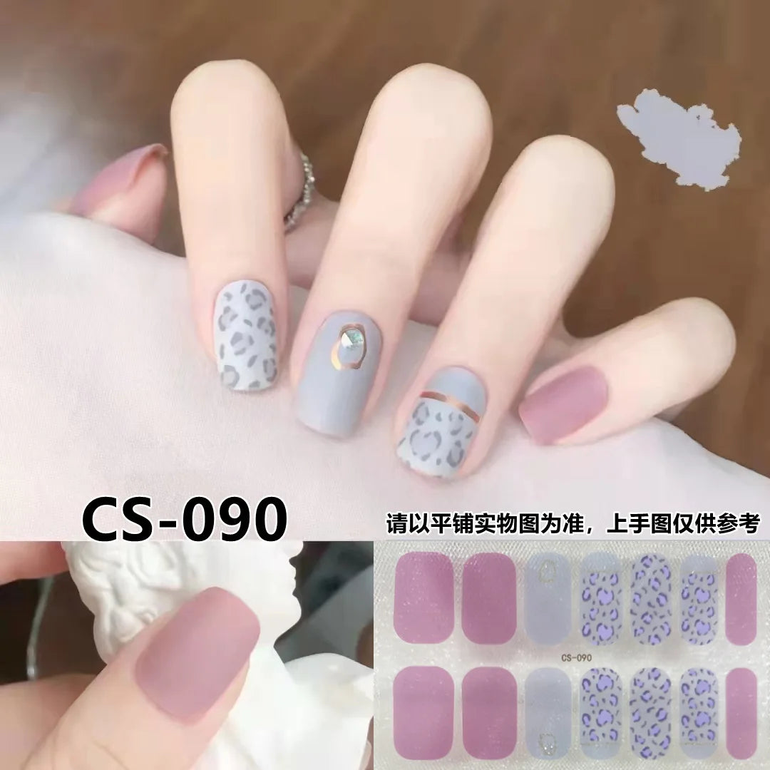 Semi Cured Gel Nail Stickers – Waterproof Self-Adhesive Decals