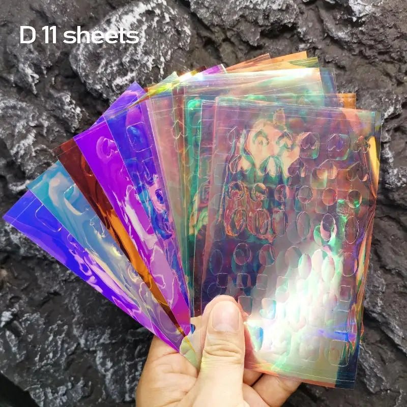 Aurora Glass Nail Foil Stickers – Iridescent Ice Cube Art 6/11pk
