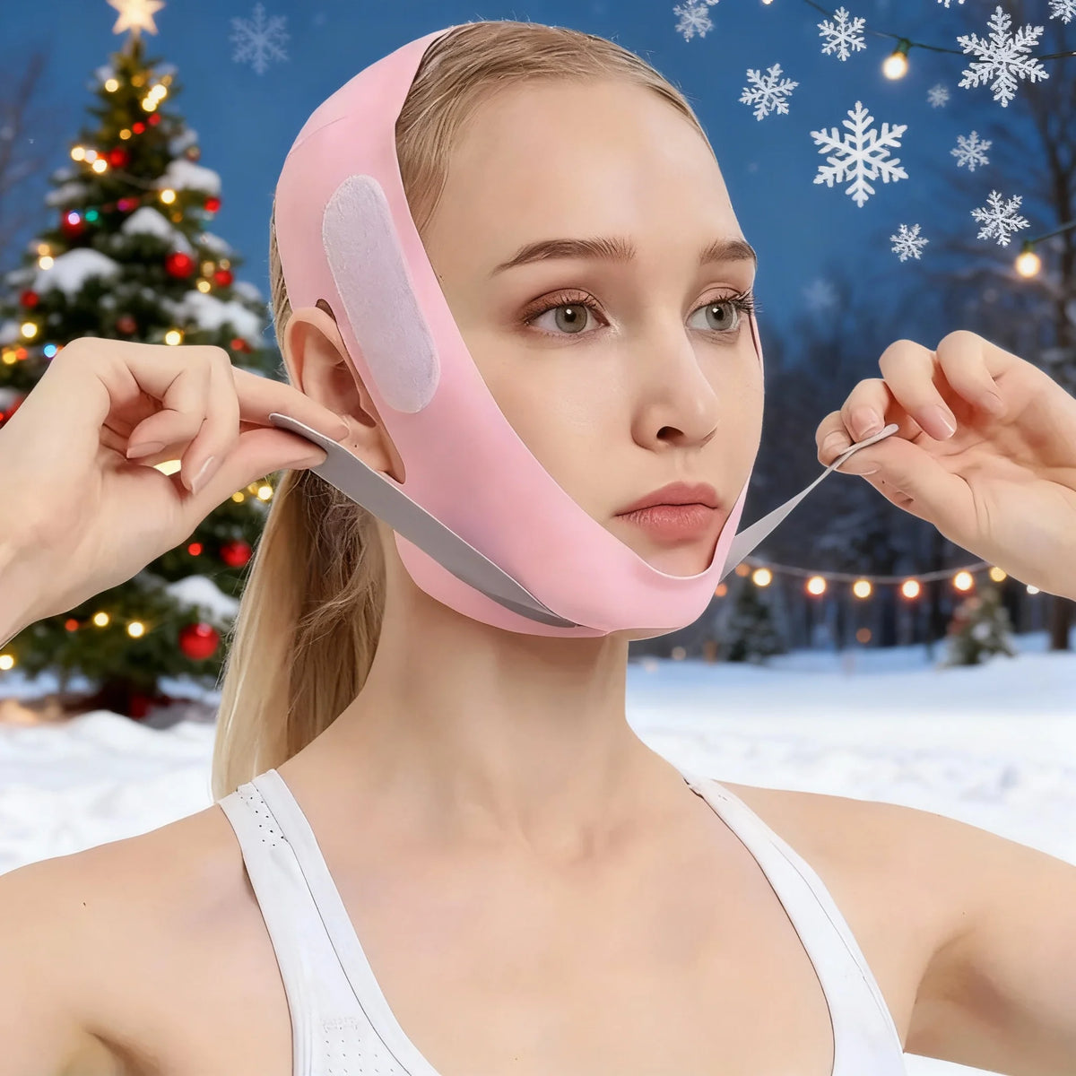 V-Shape Face Lifting Bandage – Chin & Cheek Contouring Belt
