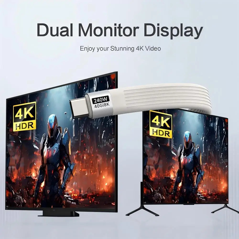 USB-C 240W USB4.0 Keychain Cable 40Gbps 8K PD3.1