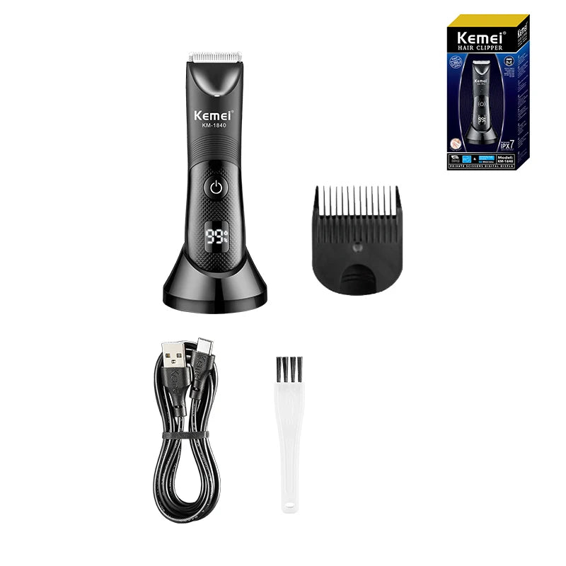 Kemei KM-1840 Waterproof Body Groomer Trimmer – Ceramic Blade