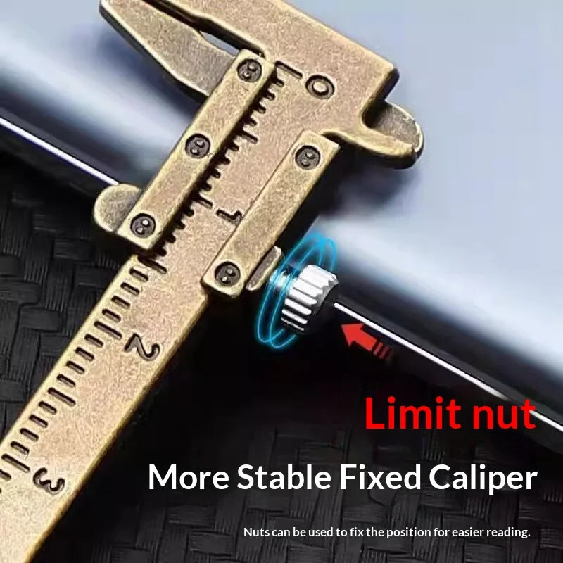 Mini Vernier Caliper Keychain – Zinc Alloy Pocket Measuring Tool