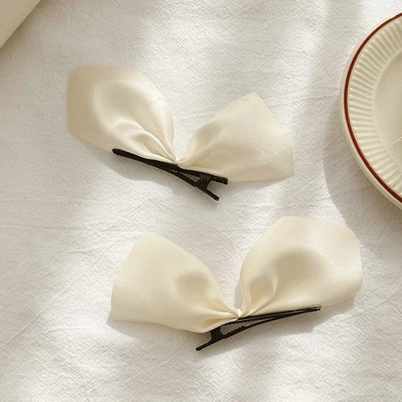 2-Pack Kawaii Bow Hair Clips – Ribbon Barrettes for Girls & Women