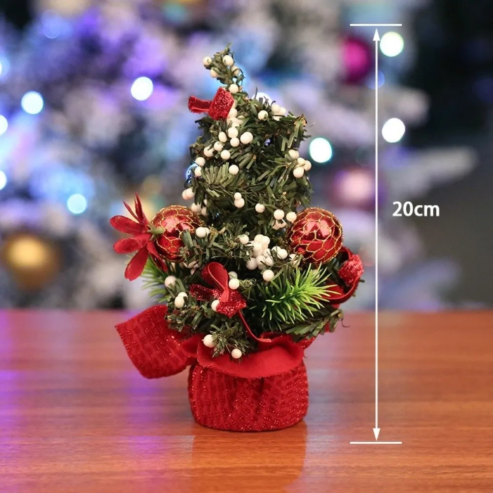 20cm Mini Christmas Tree Bow Accent Tabletop Xmas Ornament