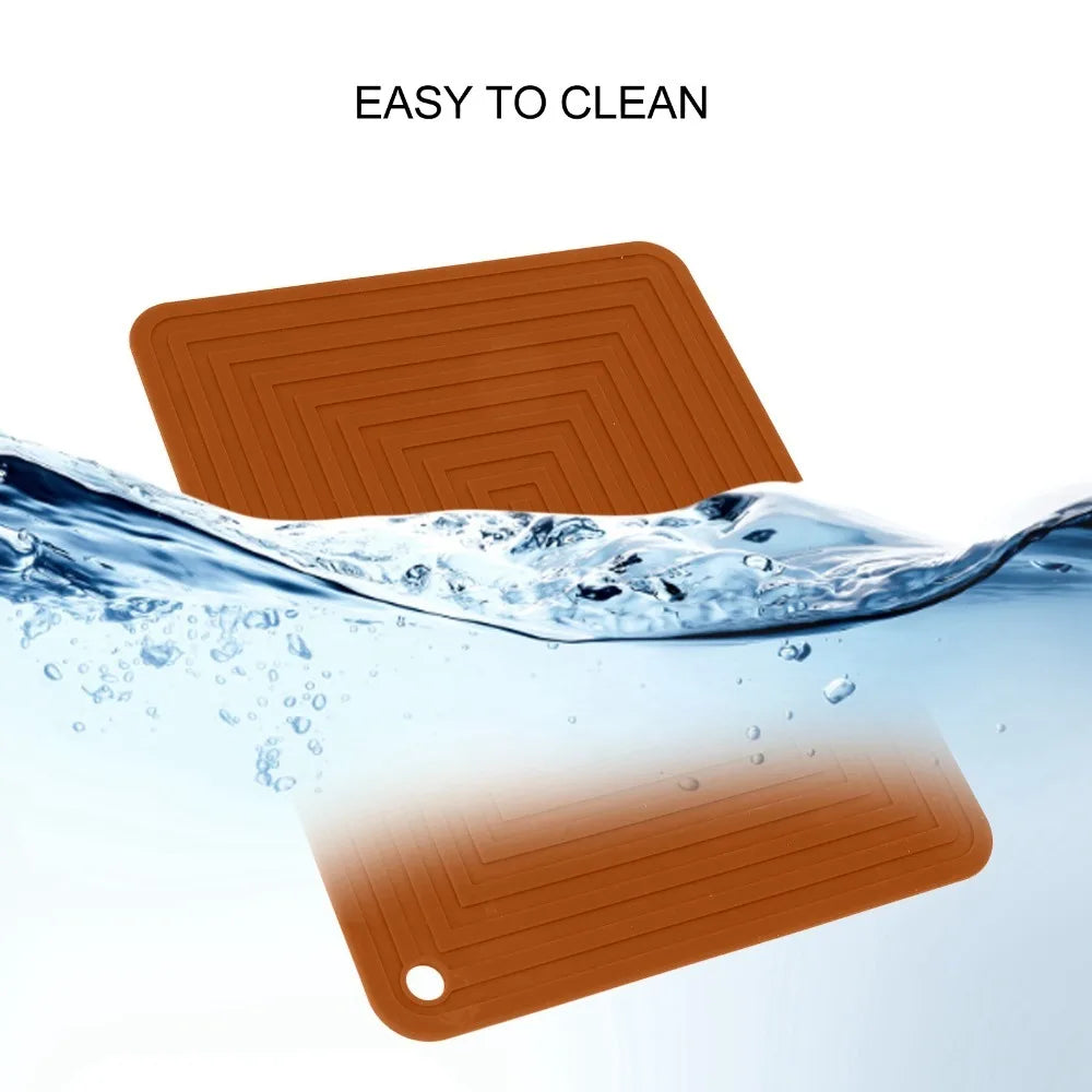 2-Pack Silicone Trivet Mats – Non-Slip Heat Resistant Hot Pot Pads