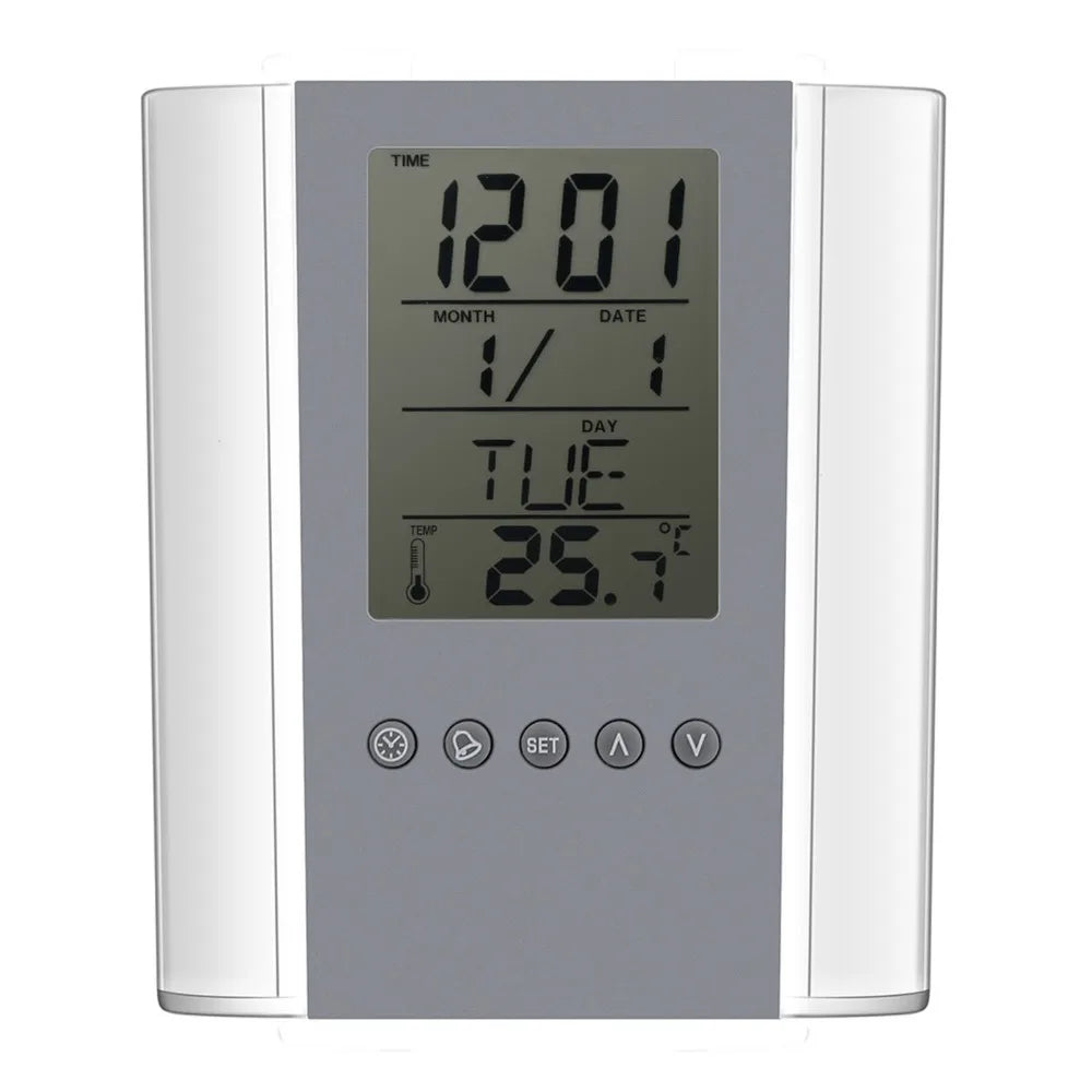 Digital Alarm Clock with Pen Holder, Temperature & Calendar