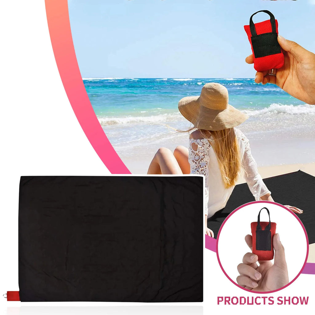 Portable Pocket Beach Mat Foldable Sandproof Waterproof Picnic Blanket