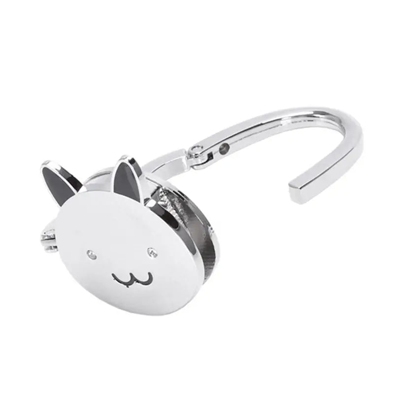 Cat Cartoon Foldable Handbag Hook Anti-Slip Rubber Base 4-Pack