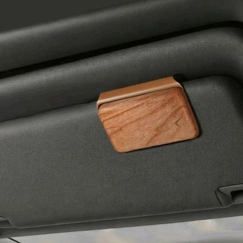 VIBE Wooden Car Air Freshener – Long-Lasting Amber Scent