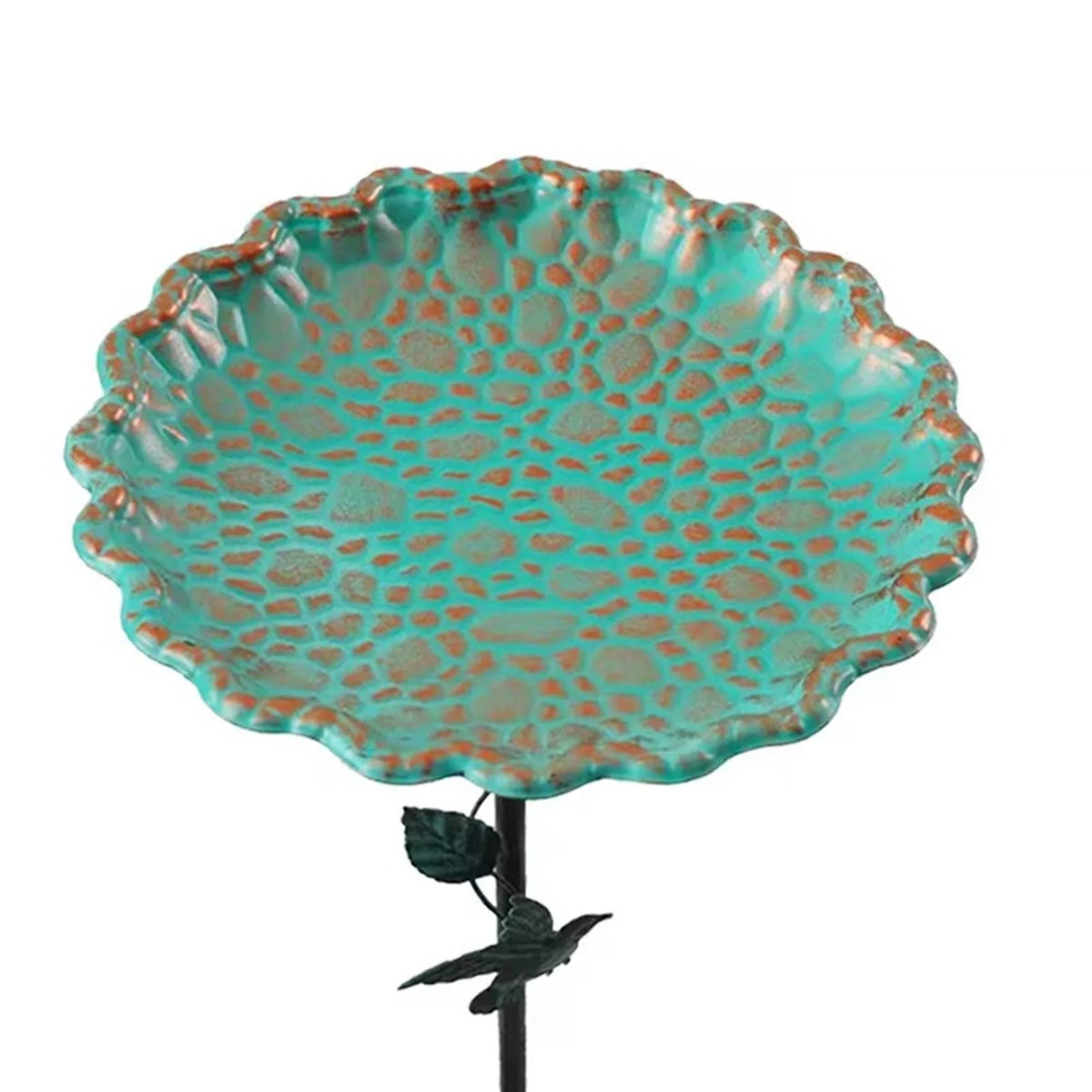 Garden Bird Bath & Hummingbird Feeder Ornament Set of 2