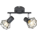 Retro Black E14 Wire Cage Spotlight – Ceiling & Wall Mount