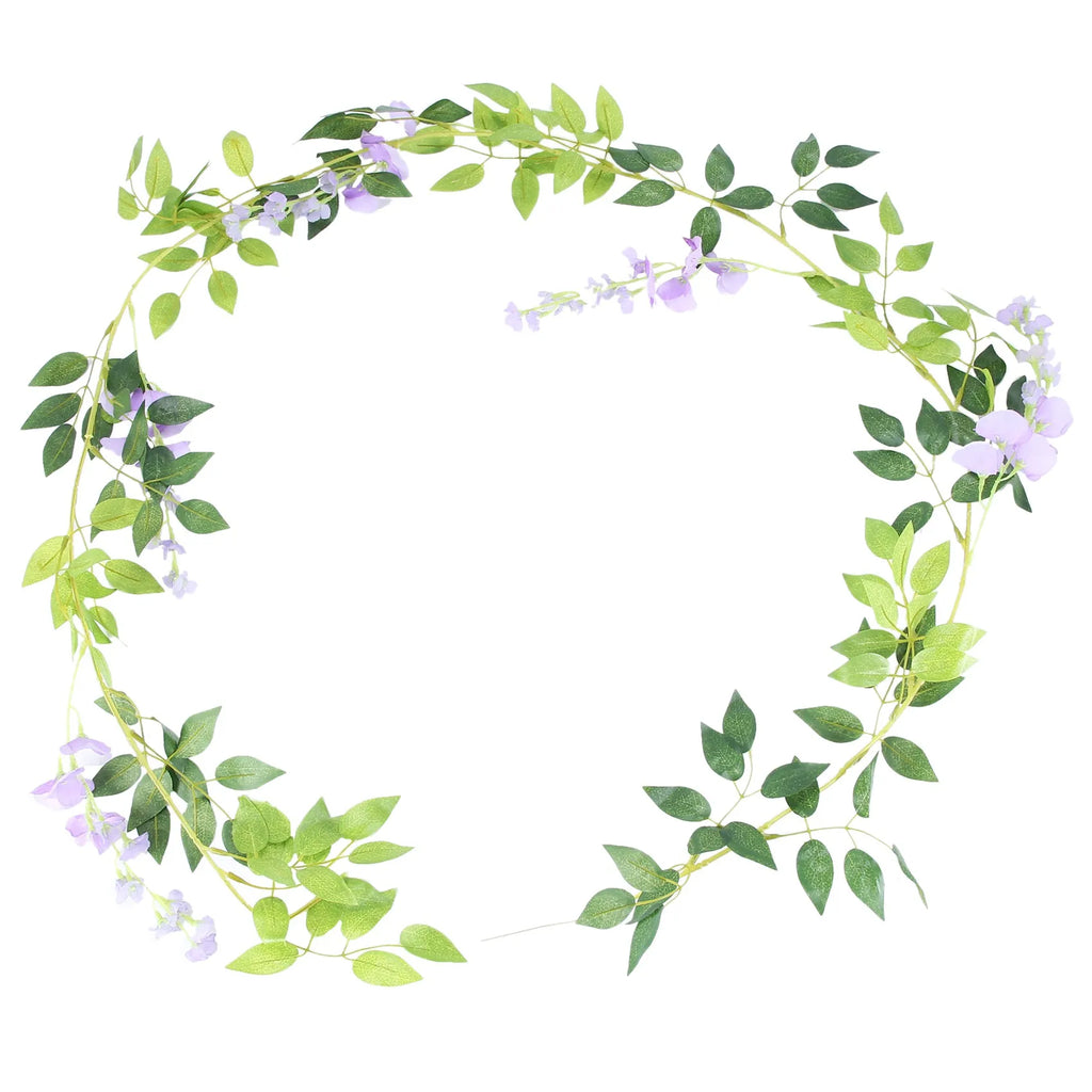 2-Pack 7Ft Artificial Wisteria Vine Garland – Indoor & Outdoor