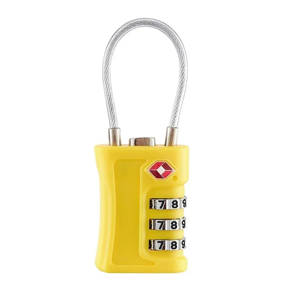 TSA 3-Digit Combination Lock with Wire Rope – Travel Padlock