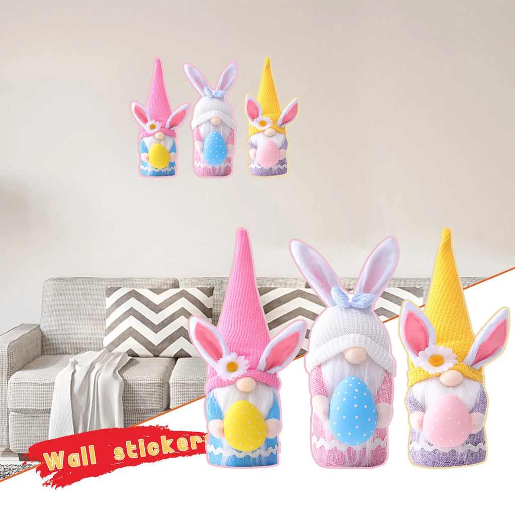 Easter Bunny Gnome Plush Figurine – Spring Home Decor Ornament