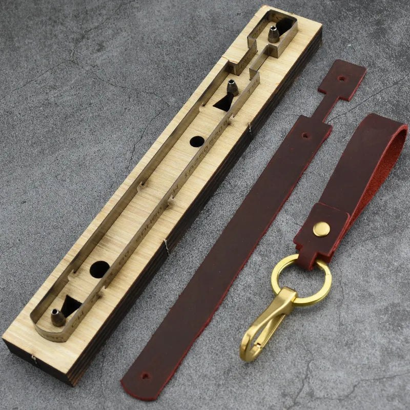 DIY Leather Keychain Cutting Mold – Cowhide Template Tool