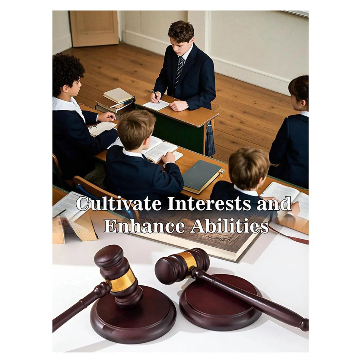 Wooden Gavel & Sound Block Set 4-Pack – Judge, Auction