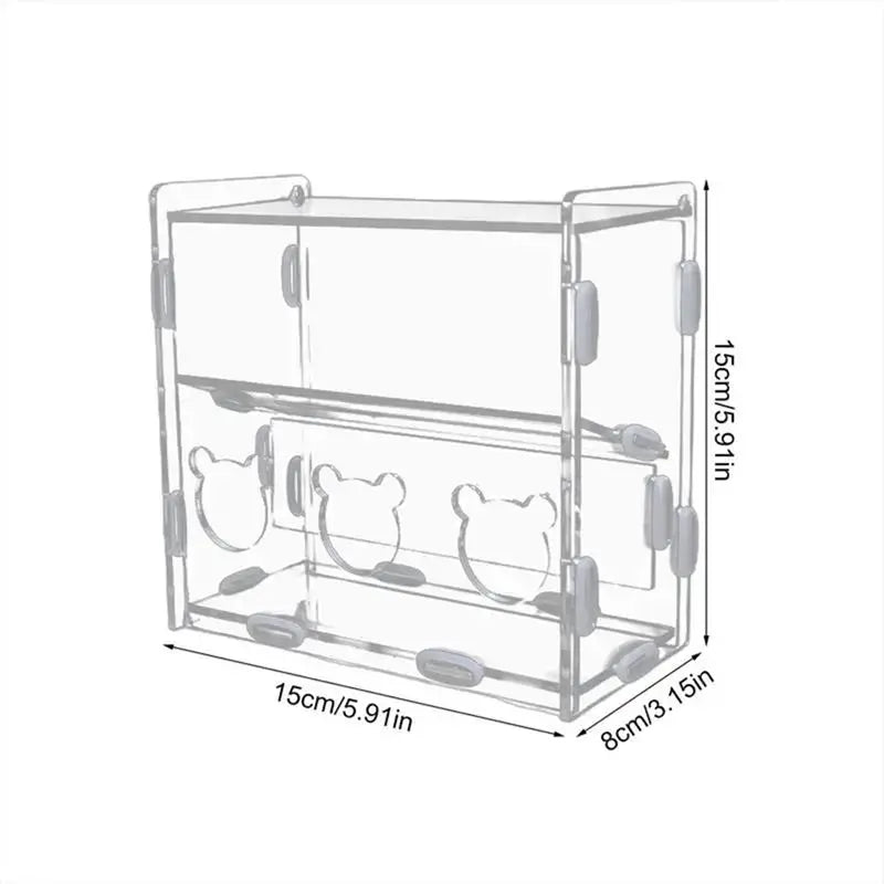 Clear Acrylic Bird Feeder Box – No-Mess Multi-Hole Dispenser