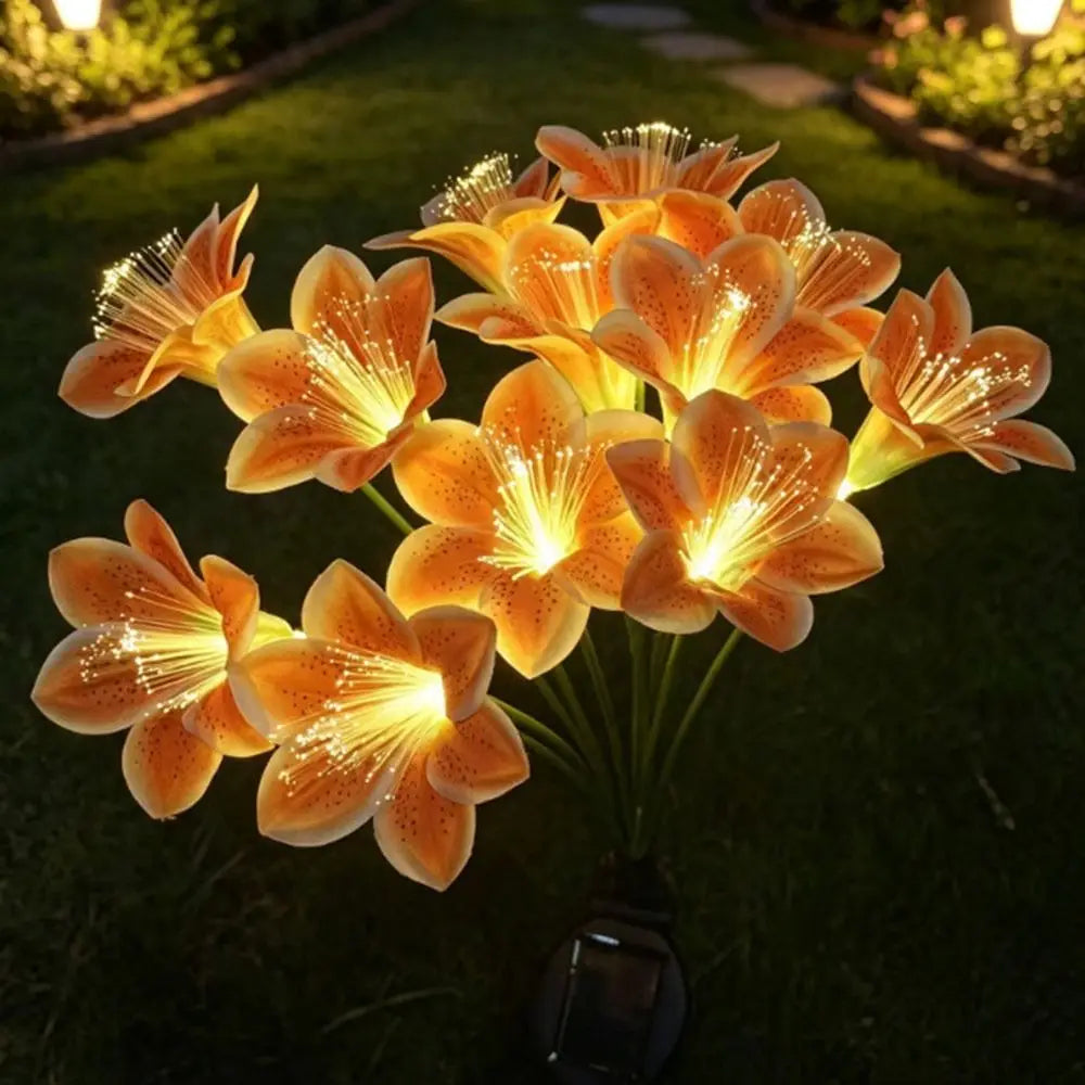 Solar LED Lily Flower Garden Stake Light – IP66 Waterproof