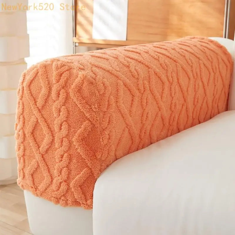 Plush Sofa Armrest Cover – Nonslip Couch Arm Protector