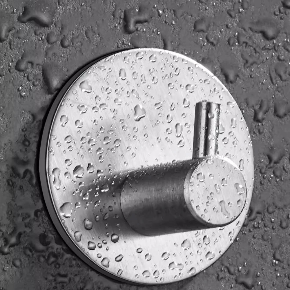 L-Shaped Stainless Steel Self-Adhesive Wall Hooks – Rustproof