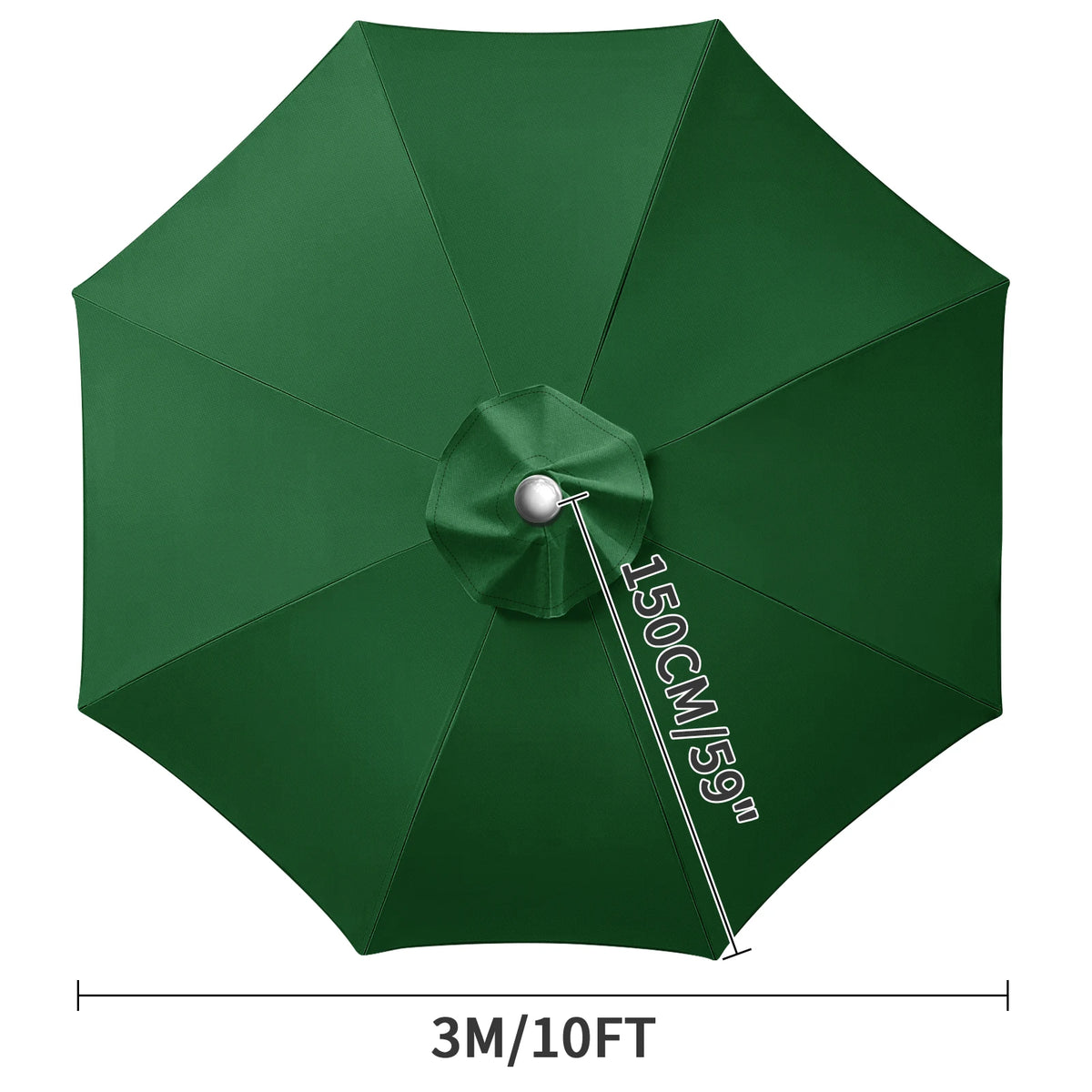Waterproof Patio Umbrella Replacement Canopy 6 & 8 Rib
