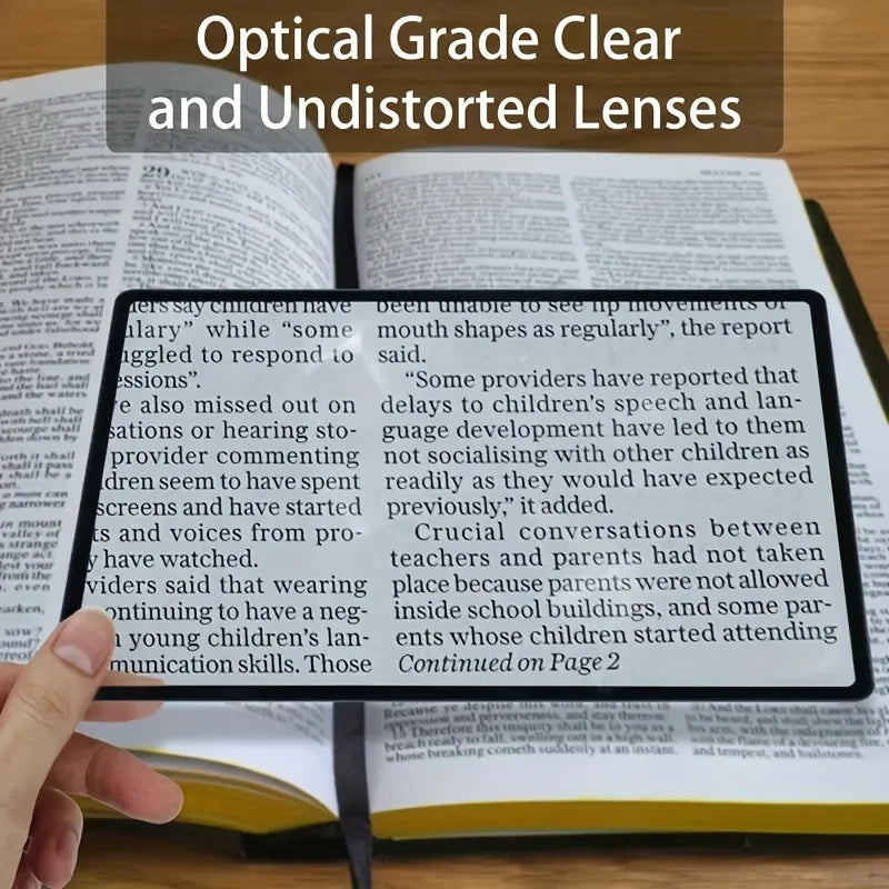 Ultra-Thin Transparent Magnifying Glass for Reading