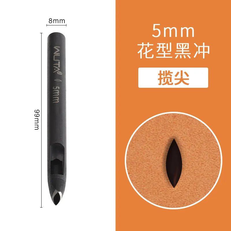 Special-Shaped Leather Punch Set – Floral Star & U-Shape Dies