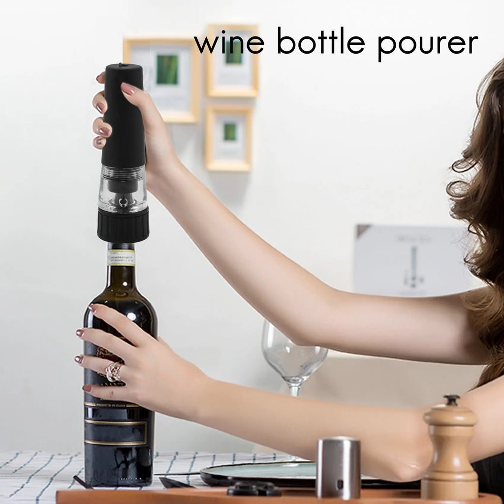 4-Piece Air Pressure Wine Opener Set – Vacuum Stopper & Pourer