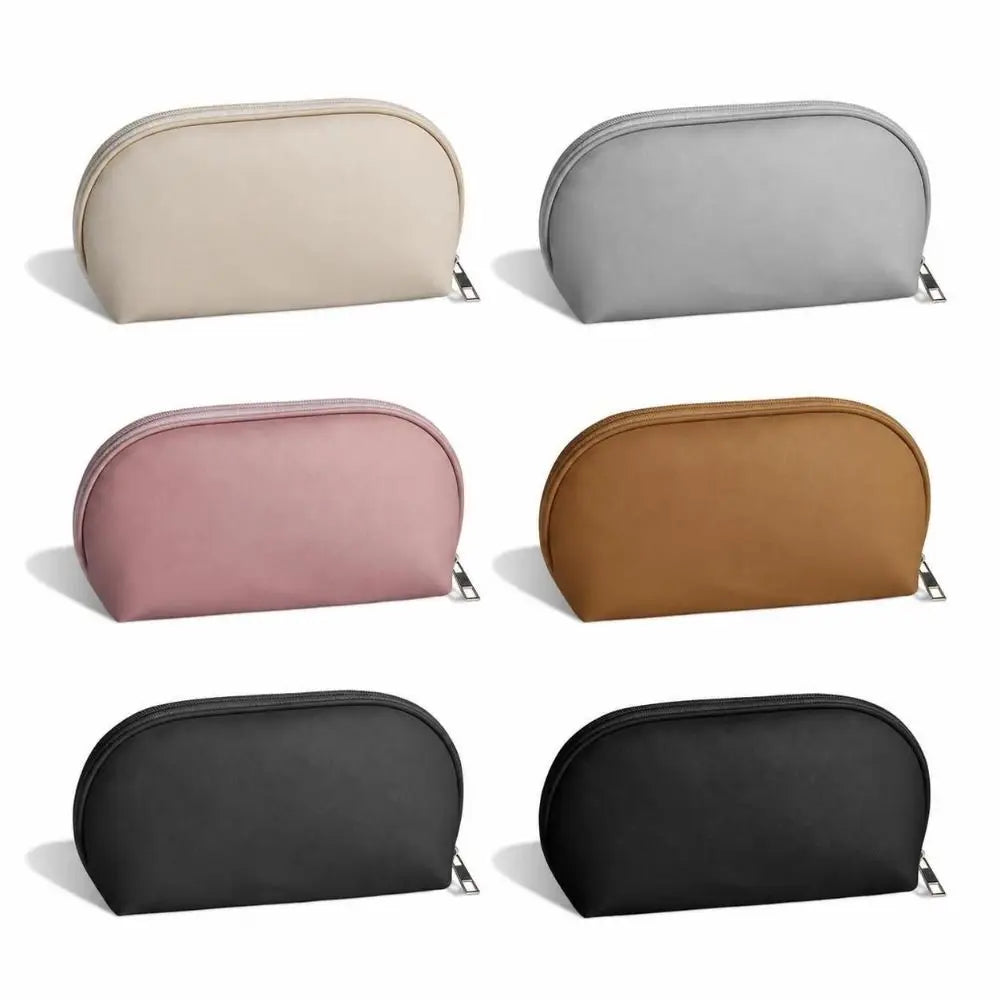 PU Leather Cosmetic Bag Large Capacity Travel Makeup Pouch