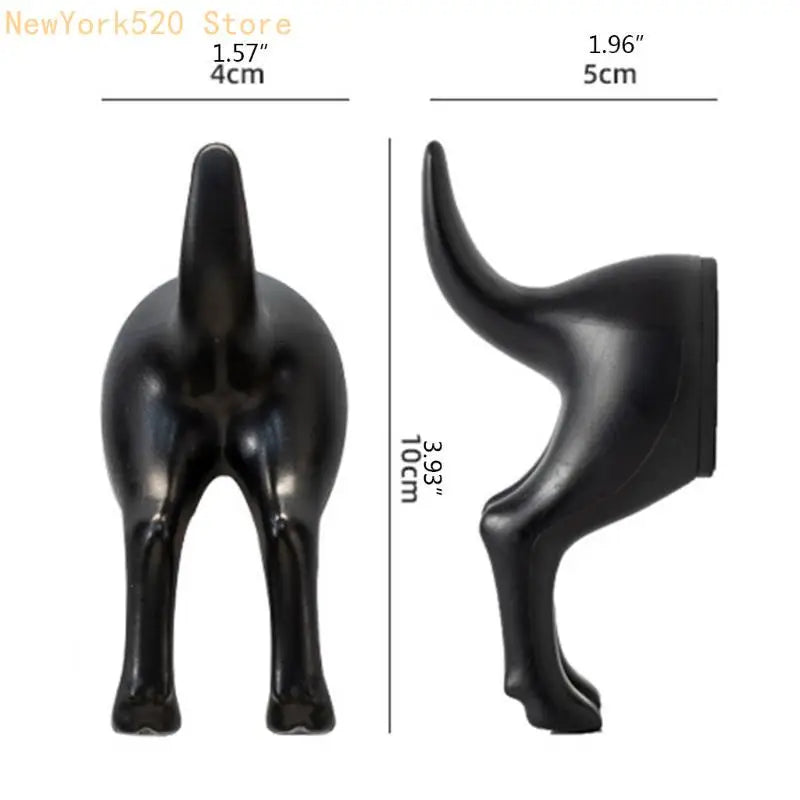 4Pcs Nordic Dog Tail Wall Hooks – Hat Key Coat Hanger