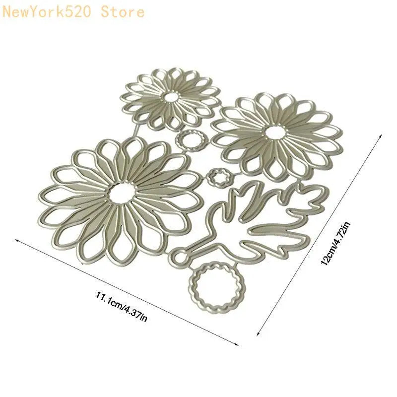 Round Flower Metal Cutting Die Stencil for Scrapbooking & Cards