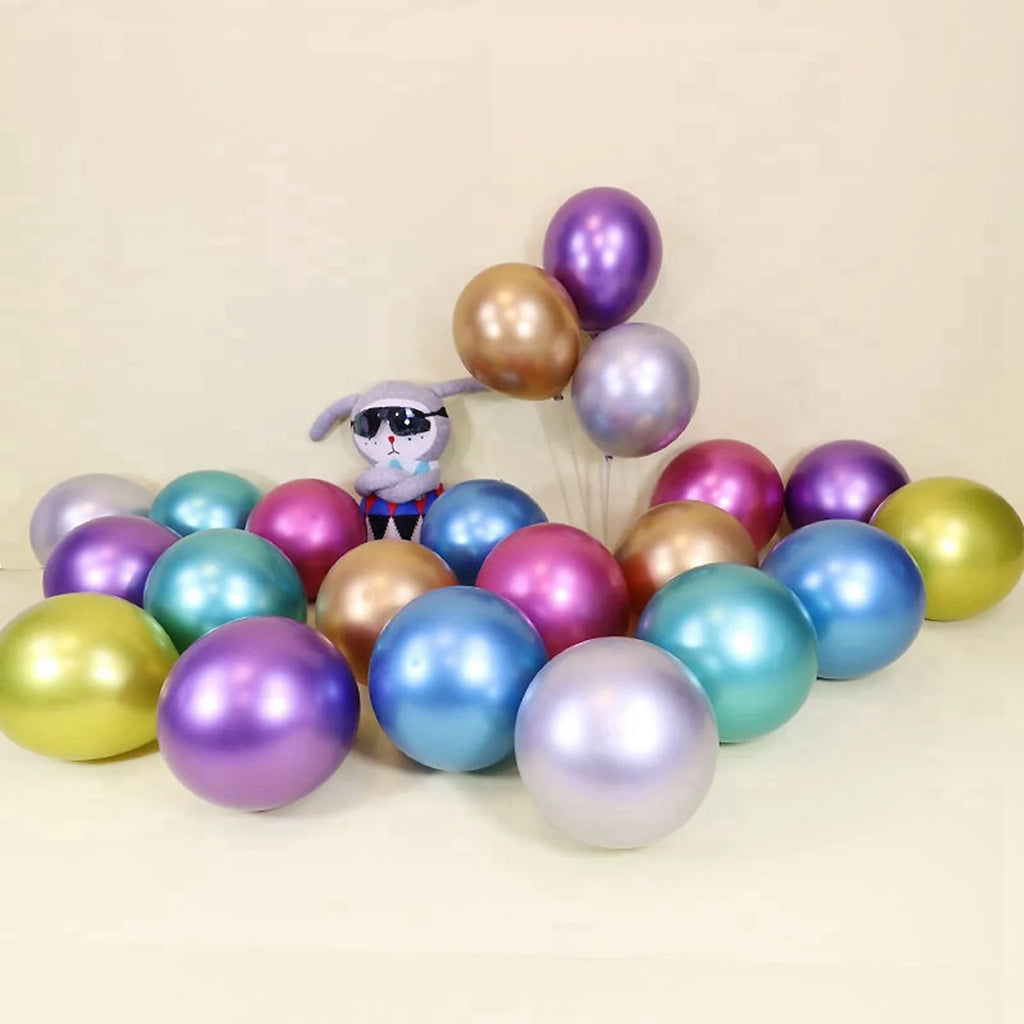 250-Pack 10" Rose Gold Metallic Chrome Latex Party Balloons