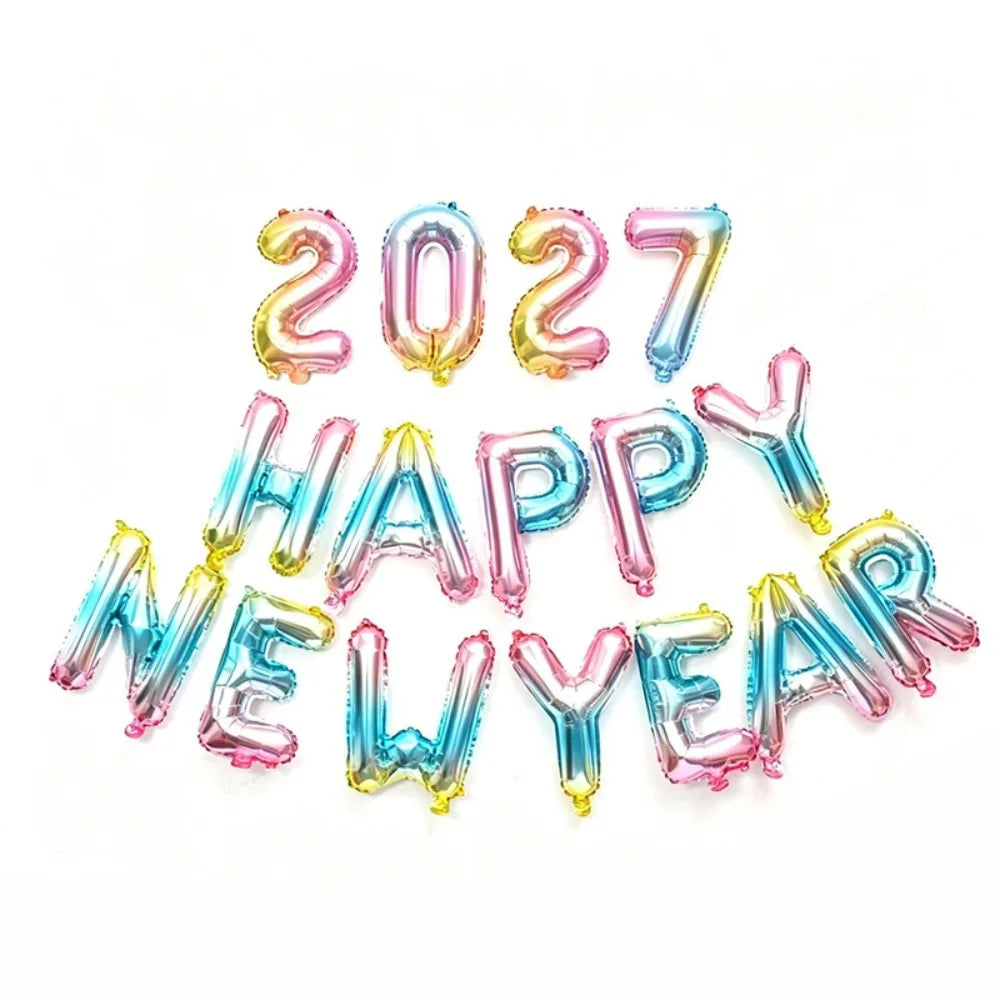 Happy New Year 2027 Foil Balloon Set – Party Decorations