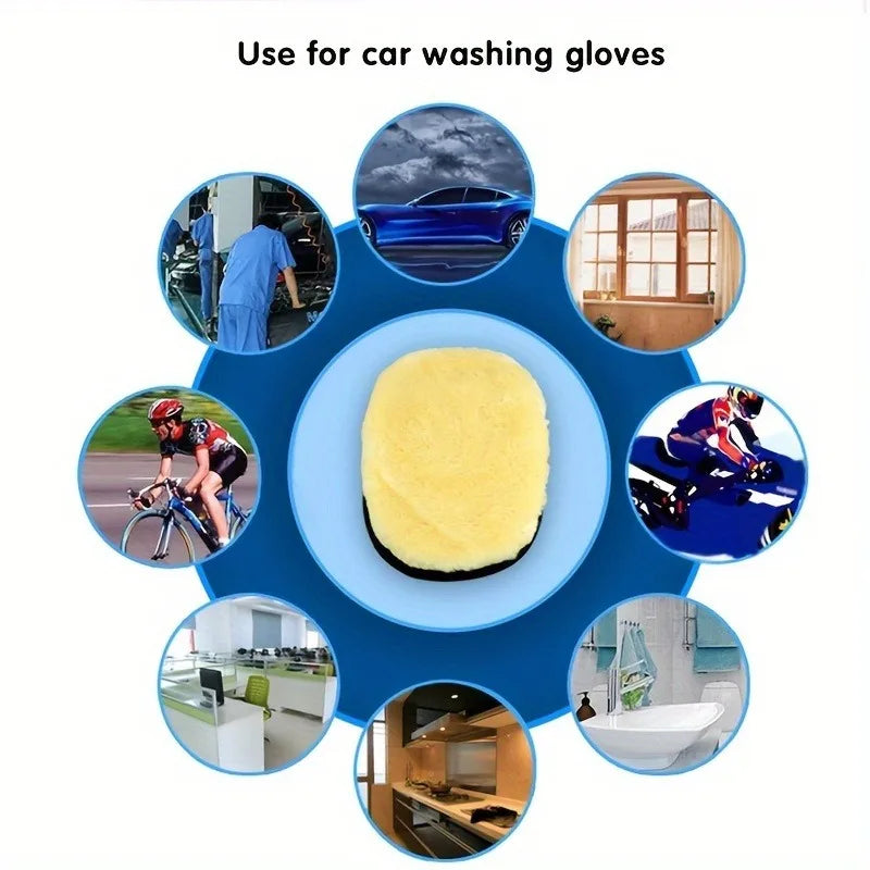 VIBE Soft Car Wash Mitt Glove 5.91x9.45in | Scratch-Free