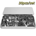 Stainless Steel Geometric Cookie Cutter Set | DIY Baking Molds