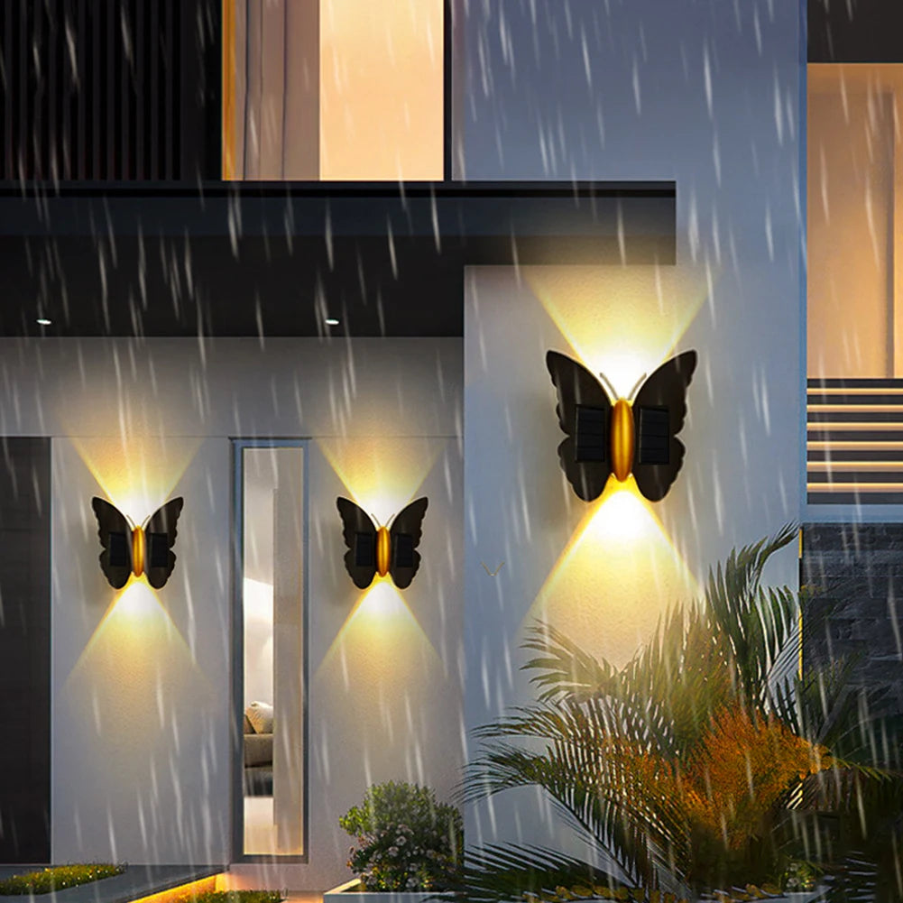 Butterfly Solar Wall Light – Motion Sensor LED Outdoor Lamp