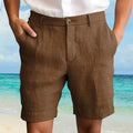 Men's Cotton Linen Casual Shorts – Lightweight Beach Pants