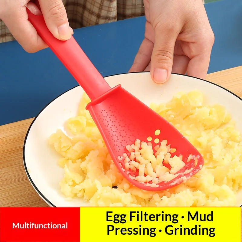 7-in-1 Cooking Spoon Strainer Masher & Garlic Press