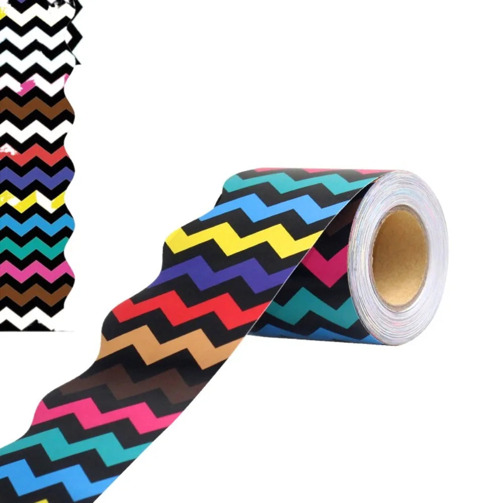 Wavy Edge Border Stickers – Bulletin Board & Wall Décor Roll